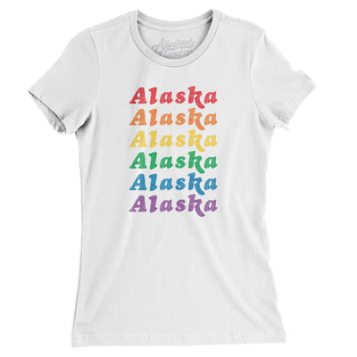 Alaska Pride Women's T-Shirt-White-Allegiant Goods Co. Vintage Sports Apparel