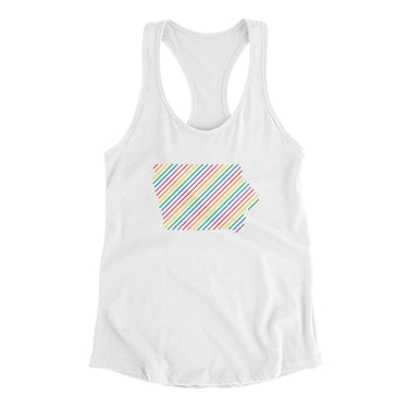 Iowa Pride State Women's Racerback Tank-Allegiant Goods Co. Vintage Sports Apparel