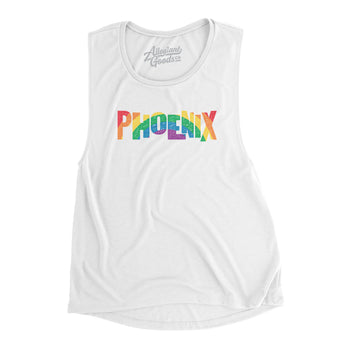 Phoenix Arizona Pride Women's Flowey Scoopneck Muscle Tank-Allegiant Goods Co. Vintage Sports Apparel