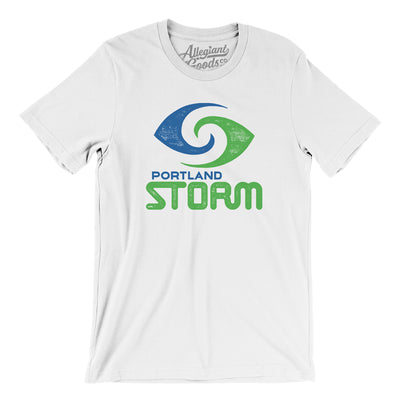 Portland Storm Football Men/Unisex T-Shirt-White-Allegiant Goods Co. Vintage Sports Apparel