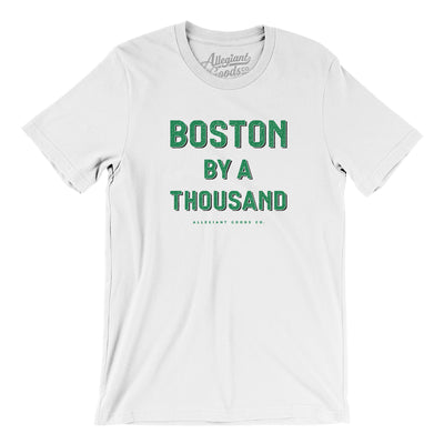 Boston By A Thousand Men/Unisex T-Shirt-White-Allegiant Goods Co. Vintage Sports Apparel