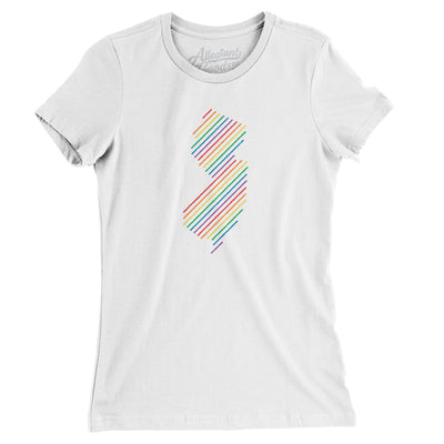 New Jersey Pride State Women's T-Shirt-White-Allegiant Goods Co. Vintage Sports Apparel