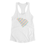 South Carolina Pride State Women's Racerback Tank-White-Allegiant Goods Co. Vintage Sports Apparel