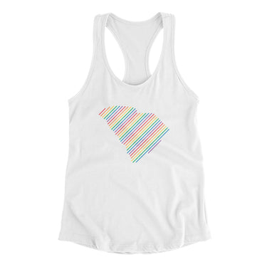 South Carolina Pride State Women's Racerback Tank-White-Allegiant Goods Co. Vintage Sports Apparel