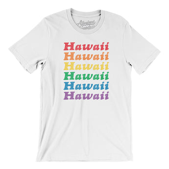 Hawaii Pride Men/Unisex T-Shirt-White-Allegiant Goods Co. Vintage Sports Apparel