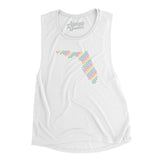 Florida Pride State Flowey Scoopneck Muscle Tank-Allegiant Goods Co. Vintage Sports Apparel