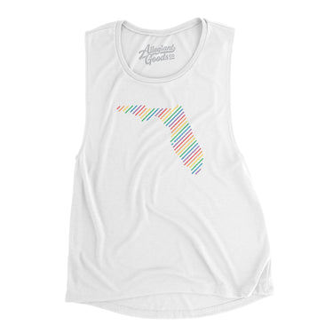 Florida Pride State Flowey Scoopneck Muscle Tank-Allegiant Goods Co. Vintage Sports Apparel