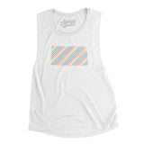 Kansas Pride State Flowey Scoopneck Muscle Tank-White-Allegiant Goods Co. Vintage Sports Apparel