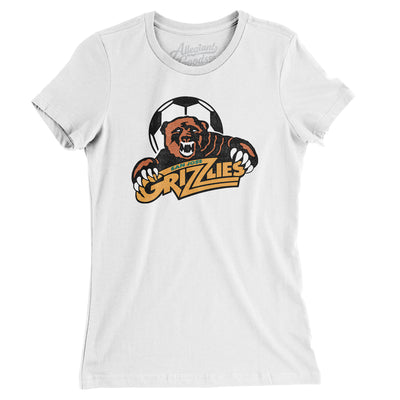San Jose Grizzlies Soccer Women's T-Shirt-White-Allegiant Goods Co. Vintage Sports Apparel