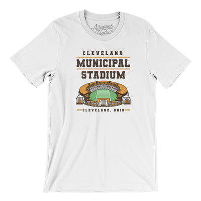 Cleveland Municipal Stadium Men/Unisex T-Shirt-White-Allegiant Goods Co. Vintage Sports Apparel