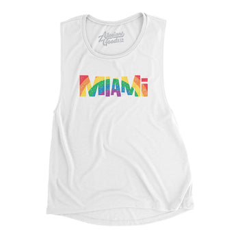 Miami Florida Pride Women's Flowey Scoopneck Muscle Tank-Allegiant Goods Co. Vintage Sports Apparel