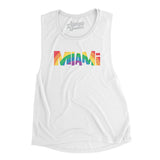 Miami Florida Pride Women's Flowey Scoopneck Muscle Tank-Allegiant Goods Co. Vintage Sports Apparel