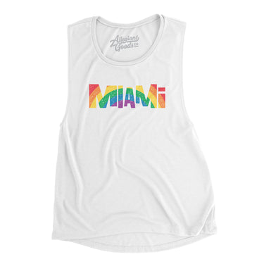 Miami Florida Pride Women's Flowey Scoopneck Muscle Tank-Allegiant Goods Co. Vintage Sports Apparel