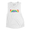 Miami Florida Pride Women's Flowey Scoopneck Muscle Tank-White-Allegiant Goods Co. Vintage Sports Apparel