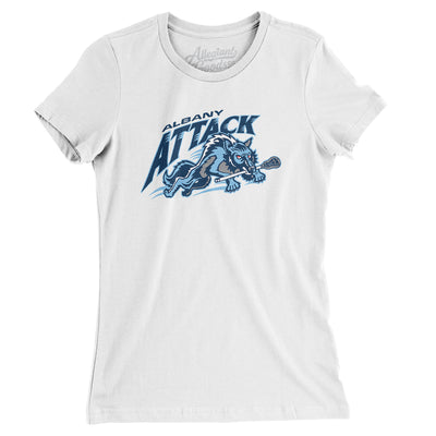 Albany Attack Lacrosse Women's T-Shirt-White-Allegiant Goods Co. Vintage Sports Apparel