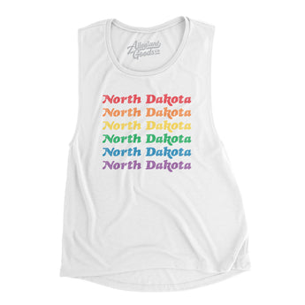 North Dakota Pride Women's Flowey Scoopneck Muscle Tank-Allegiant Goods Co. Vintage Sports Apparel