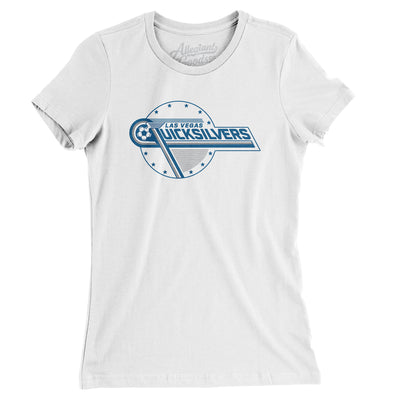 Las Vegas Quicksilvers Soccer Women's T-Shirt-White-Allegiant Goods Co. Vintage Sports Apparel