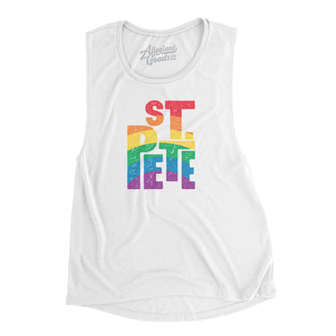 St. Petersburg Florida Pride Women's Flowey Scoopneck Muscle Tank-Allegiant Goods Co. Vintage Sports Apparel