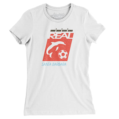 Real Santa Barbara Soccer Women's T-Shirt-White-Allegiant Goods Co. Vintage Sports Apparel