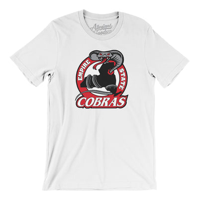 Empire State Cobras Roller Hockey Men/Unisex T-Shirt-White-Allegiant Goods Co. Vintage Sports Apparel