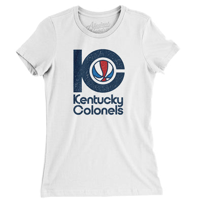 Kentucky Colonels Basketball Women's T-Shirt-White-Allegiant Goods Co. Vintage Sports Apparel
