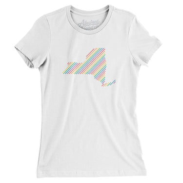 New York Pride State Women's T-Shirt-Allegiant Goods Co. Vintage Sports Apparel
