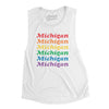 Michigan Pride Women's Flowey Scoopneck Muscle Tank-White-Allegiant Goods Co. Vintage Sports Apparel