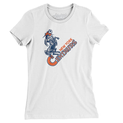 New York Centaurs Soccer Women's T-Shirt-White-Allegiant Goods Co. Vintage Sports Apparel