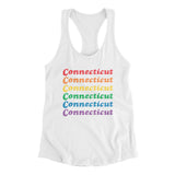 Connecticut Pride Women's Racerback Tank-Allegiant Goods Co. Vintage Sports Apparel