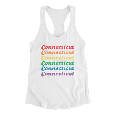 Connecticut Pride Women's Racerback Tank-Allegiant Goods Co. Vintage Sports Apparel