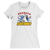 Phoenix Mustangs Hockey Women's T-Shirt-White-Allegiant Goods Co. Vintage Sports Apparel