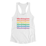 Washington Pride Women's Racerback Tank-Allegiant Goods Co. Vintage Sports Apparel