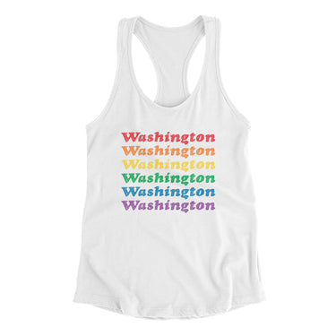 Washington Pride Women's Racerback Tank-Allegiant Goods Co. Vintage Sports Apparel