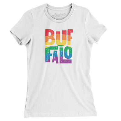 Buffalo New York Pride Women's T-Shirt-White-Allegiant Goods Co. Vintage Sports Apparel