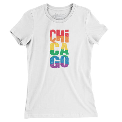 Chicago Illinois Pride Women's T-Shirt-White-Allegiant Goods Co. Vintage Sports Apparel