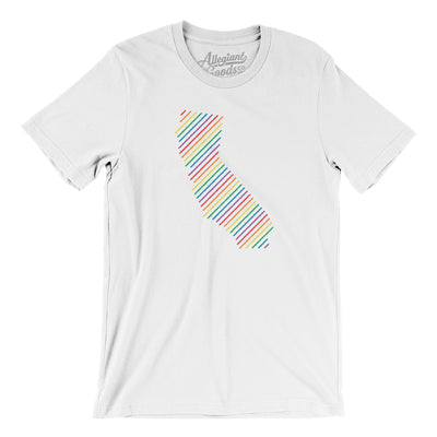 California Pride State Men/Unisex T-Shirt-White-Allegiant Goods Co. Vintage Sports Apparel