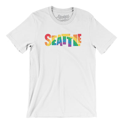 Seattle Washington Pride Men/Unisex T-Shirt-White-Allegiant Goods Co. Vintage Sports Apparel
