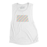 North Dakota Pride State Flowey Scoopneck Muscle Tank-Allegiant Goods Co. Vintage Sports Apparel