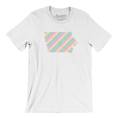 Iowa Pride State Men/Unisex T-Shirt-White-Allegiant Goods Co. Vintage Sports Apparel
