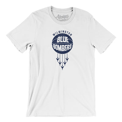 Wilmington Blue Bombers Basketball Men/Unisex T-Shirt-White-Allegiant Goods Co. Vintage Sports Apparel