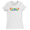 Detroit Michigan Pride Women's T-Shirt-White-Allegiant Goods Co. Vintage Sports Apparel