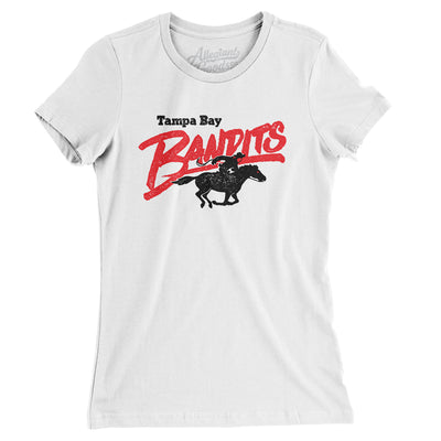 Tampa Bay Bandits Football Women's T-Shirt-White-Allegiant Goods Co. Vintage Sports Apparel