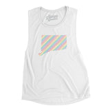 Connecticut Pride State Flowey Scoopneck Muscle Tank-Allegiant Goods Co. Vintage Sports Apparel