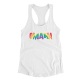 Omaha Nebraska Pride Women's Racerback Tank-Allegiant Goods Co. Vintage Sports Apparel