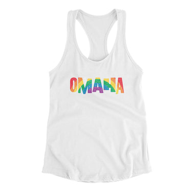 Omaha Nebraska Pride Women's Racerback Tank-Allegiant Goods Co. Vintage Sports Apparel