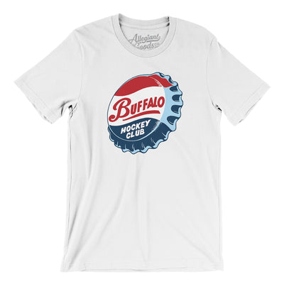 Buffalo Bison Hockey Men/Unisex T-Shirt-White-Allegiant Goods Co. Vintage Sports Apparel