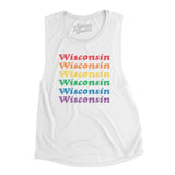 Wisconsin Pride Women's Flowey Scoopneck Muscle Tank-Allegiant Goods Co. Vintage Sports Apparel