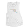 Maryland Pride State Flowey Scoopneck Muscle Tank-White-Allegiant Goods Co. Vintage Sports Apparel