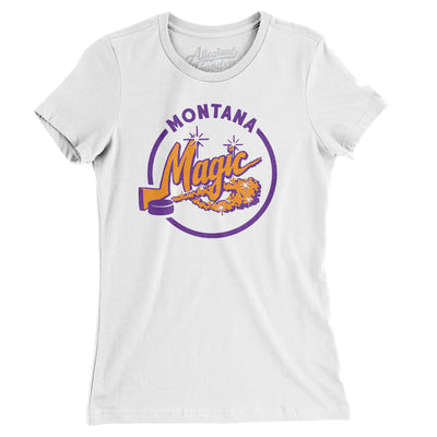 Montana Magic Hockey Women's T-Shirt-White-Allegiant Goods Co. Vintage Sports Apparel