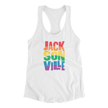Jacksonville Florida Pride Women's Racerback Tank-Allegiant Goods Co. Vintage Sports Apparel